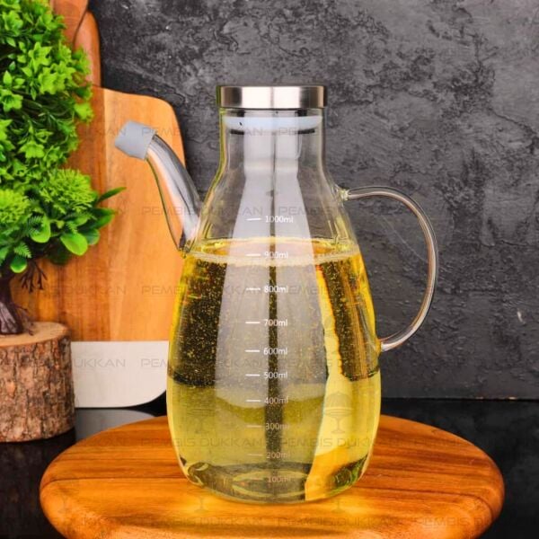 Milagra Metal Kapaklı 1000ml Yağdanlık (Gla017)