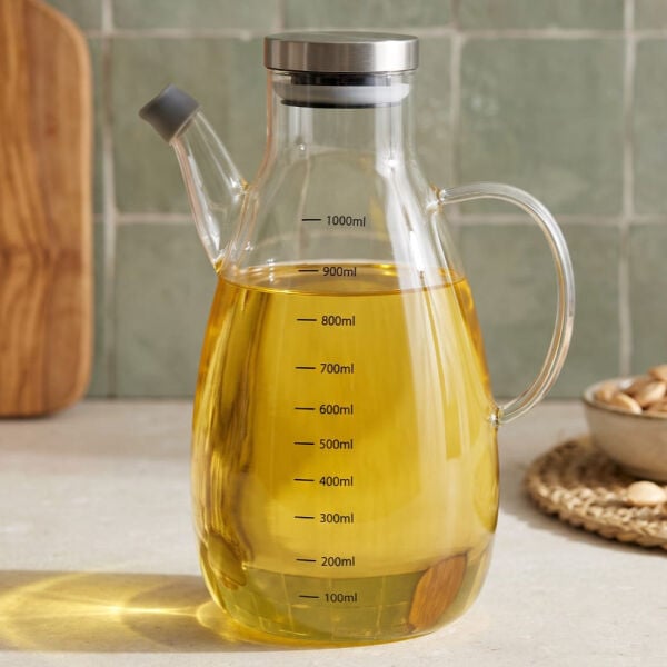 Milagra Metal Kapaklı 1000ml Yağdanlık (Gla017)
