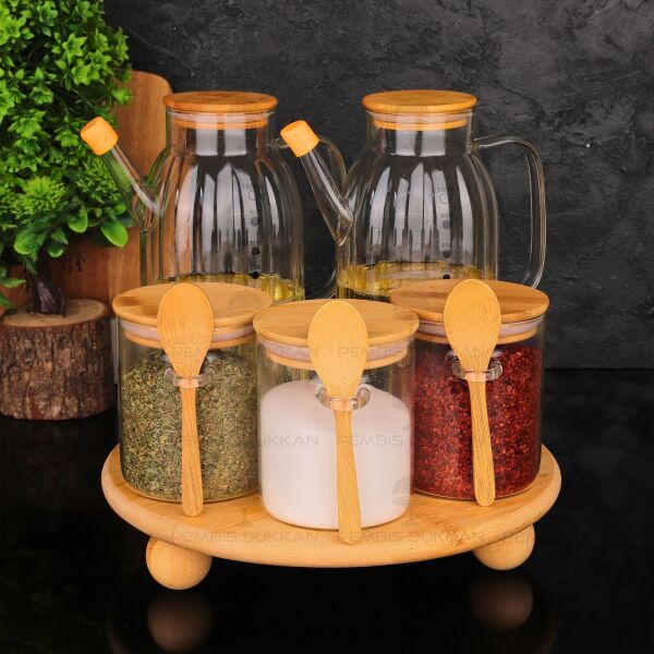 5Lİ YUVARLAK STANDLI, OCAK YANI YAĞDANLIK KOMBİN SET NO2