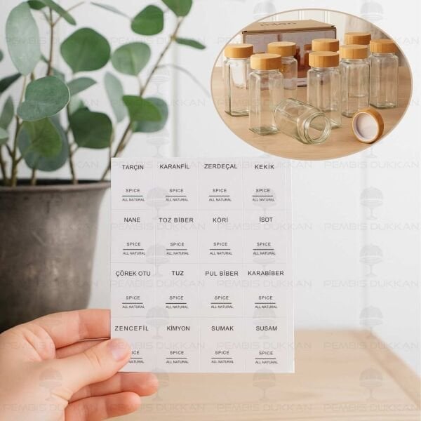 12Lİ BOHEM BAMBU KAPAKLI BAHARATLIK SET (7119008)