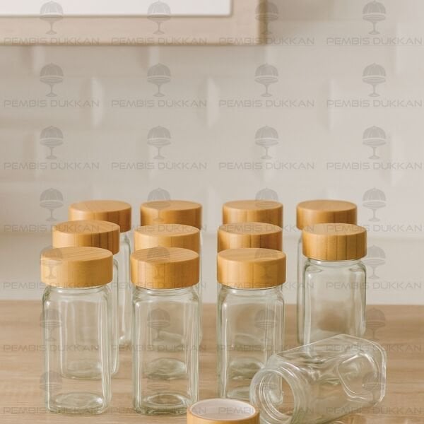 12Lİ BOHEM BAMBU KAPAKLI BAHARATLIK SET (7119008)