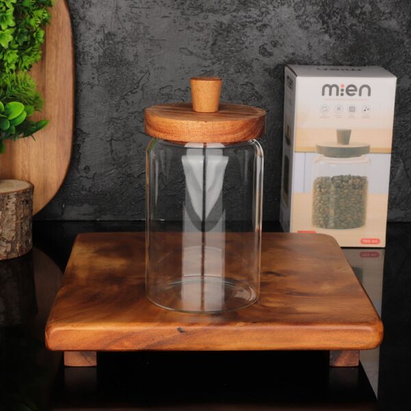 Nomi 700ml Akasya Kapaklı Kavanoz (Bor051)