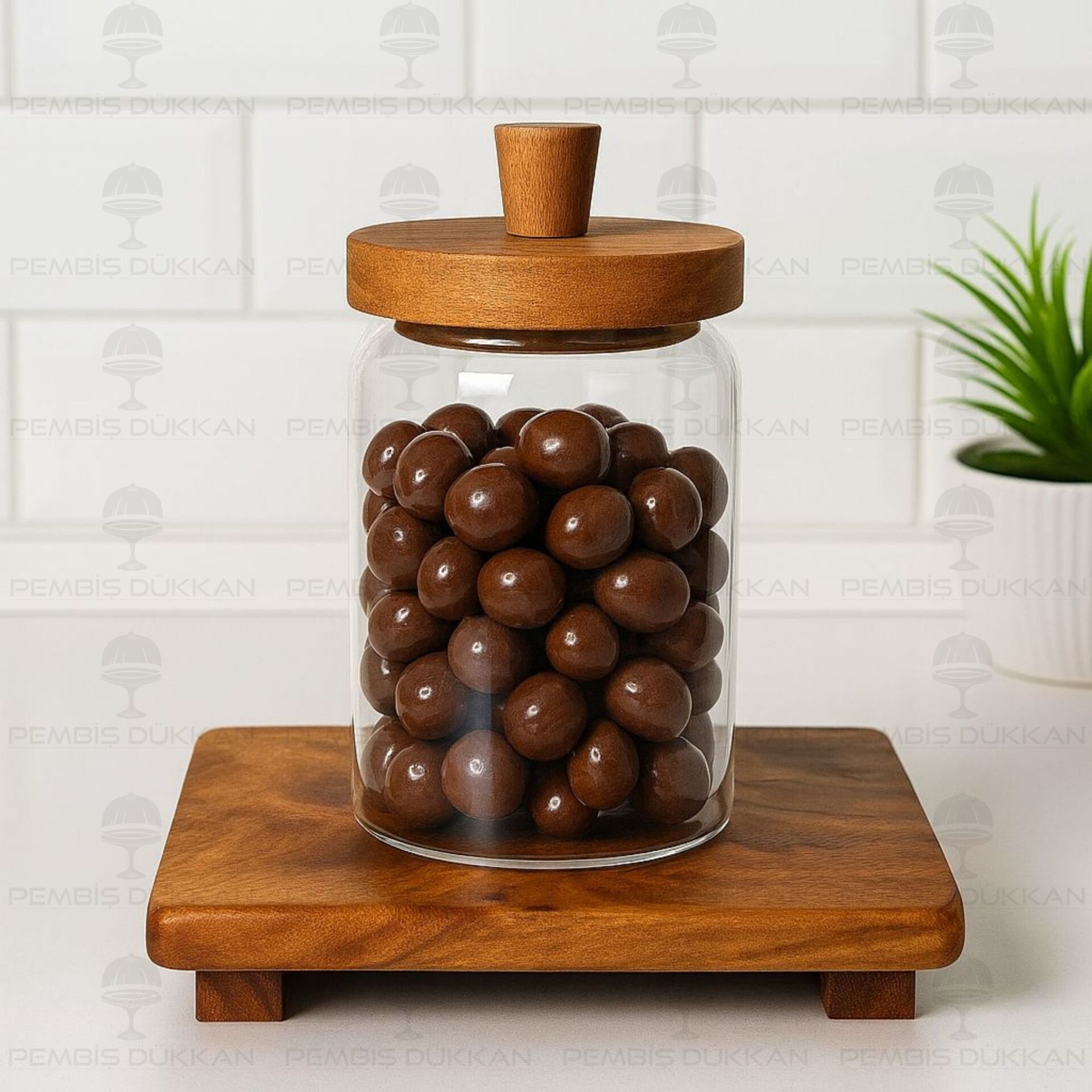 NOMİ 700ML AKASYA KAPAKLI KAVANOZ (BOR051)