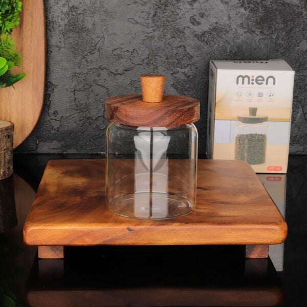 NOMİ 450ML AKASYA KAPAKLI KAVANOZ (BOR050)