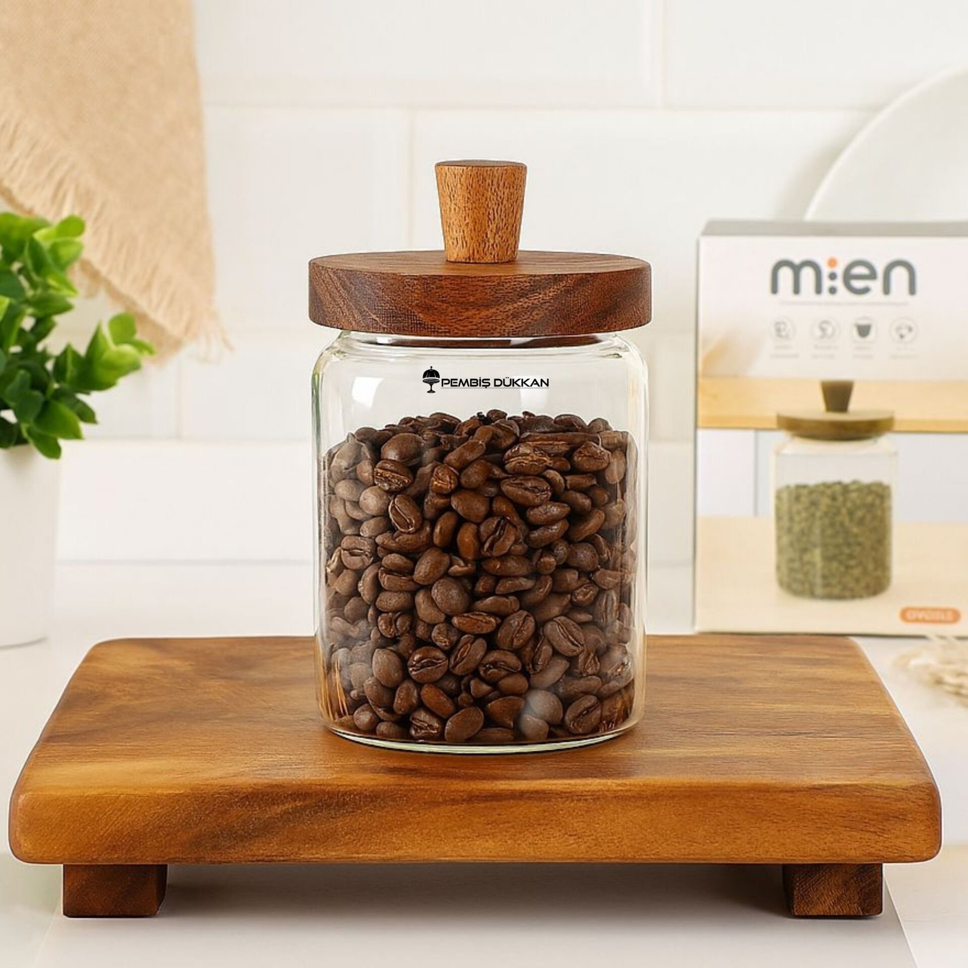 NOMİ 450ML AKASYA KAPAKLI KAVANOZ (BOR050)