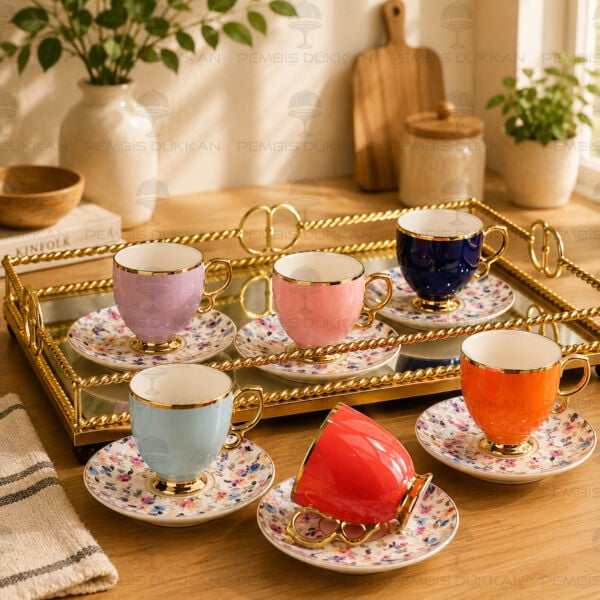 6 KİŞİLİK FLOWER FİNCAN TAKIMI (0361)