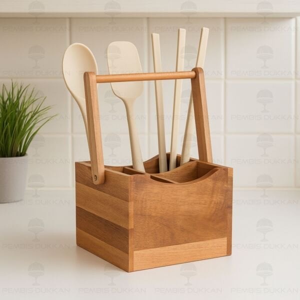 AKASYA 4 BÖLMELİ KARE KEPÇELİK & KAŞIKLIK (8B06)