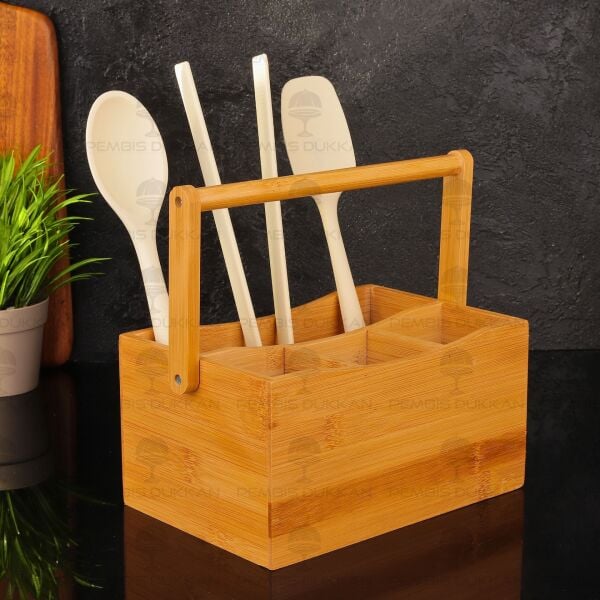 BAMBU 4 BÖLMELİ KEPÇELİK & KAŞIKLIK (622)