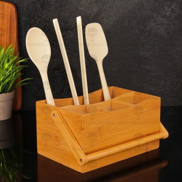 BAMBU 4 BÖLMELİ KEPÇELİK & KAŞIKLIK (622)