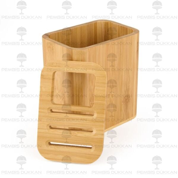 BAMBU KAŞIKLIK HAZNELİ BIÇAK STANDI (7B25)