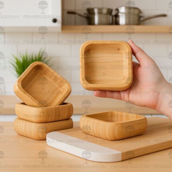 MİEN KARE 3LÜ BAMBU ÇEREZLİK (MIEN-1368)