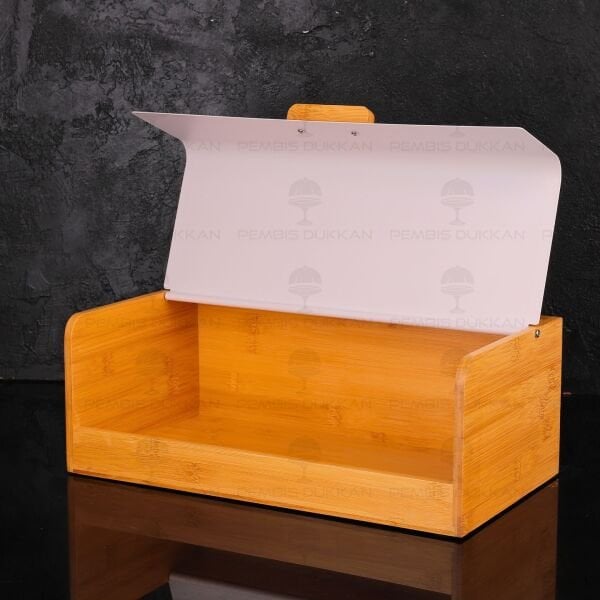 FERRE BEYAZ METAL KAPAKLI, BAMBU EKMEKLİK (ST14)