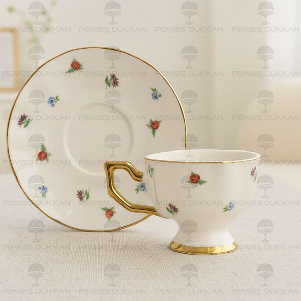 ÇİÇEKLİ PİNTEREST 6 KİŞİLİK FİNCAN TAKIMI (MN 0367)