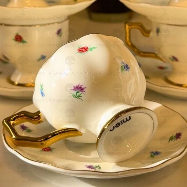 ÇİÇEKLİ PİNTEREST 6 KİŞİLİK FİNCAN TAKIMI (MN 0367)
