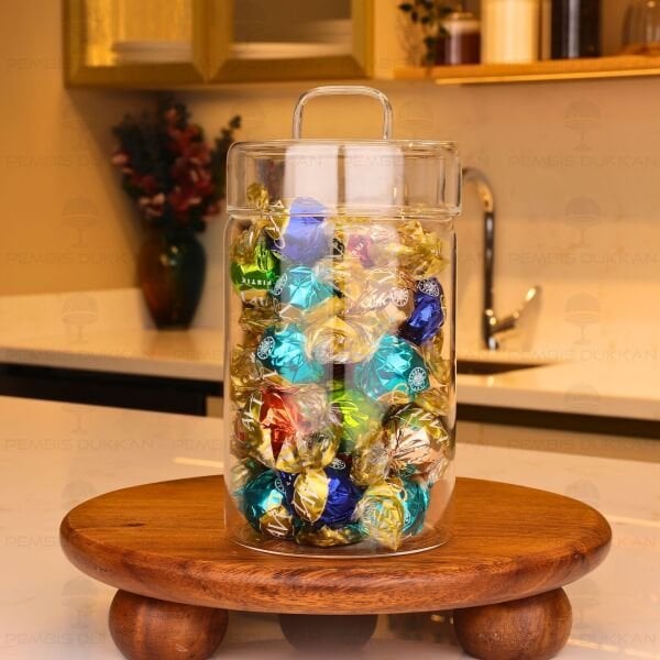 GLAZY 1100ML CAM KAPAKLI, KAVANOZ (9R11)