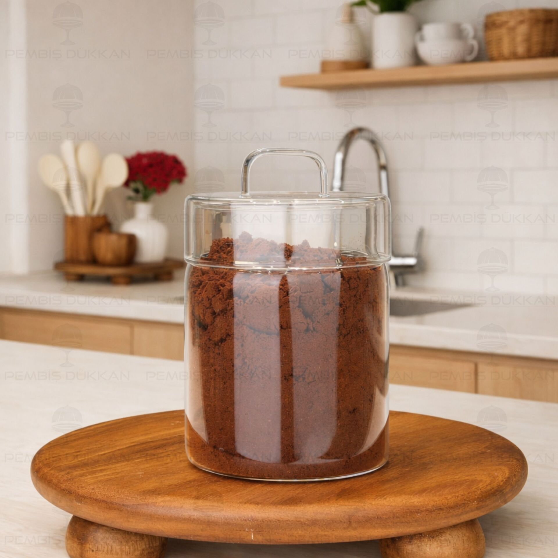 GLAZY 800ML CAM KAPAKLI, KAVANOZ (9R12)