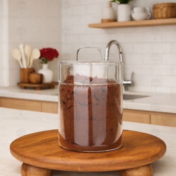 GLAZY 800ML CAM KAPAKLI, KAVANOZ (9R12)