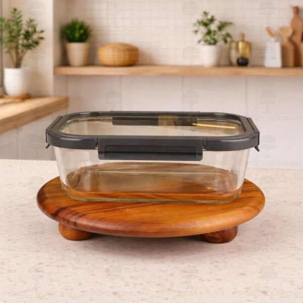 GRİ 2500ML, KİLİTLİ CAM SAKLAMA KABI (G3366)