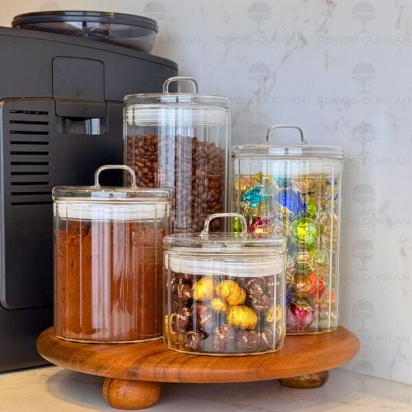 4LÜ OLİD TEZGAH ÜSTÜ KAVANOZ KOMBİN SET (AKS142-HJ169-170-171-172)