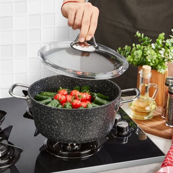 FALEZ 22CM DERİN BLACK LİNE TENCERE