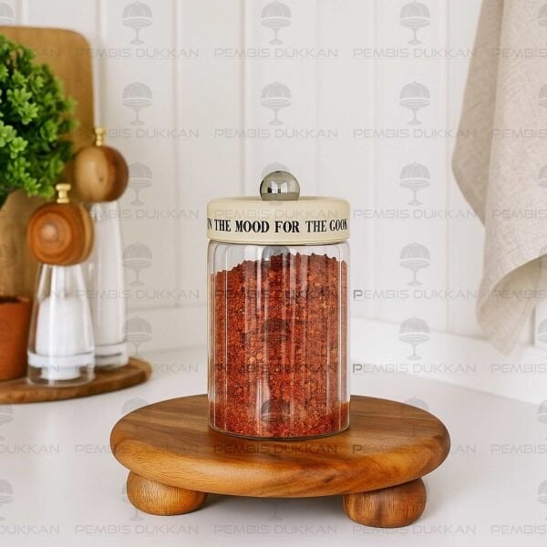 MEST 450ML PLASTİK KAPAKLI, ÇİZGİLİ BAHARATLIK (3H10)