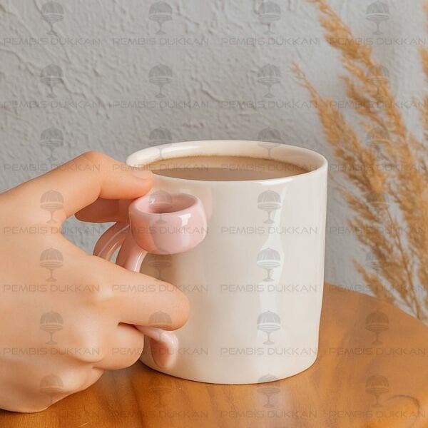 1 ADET PORSELEN SEDEFLİ FİYONK KUPA 400ML 0372