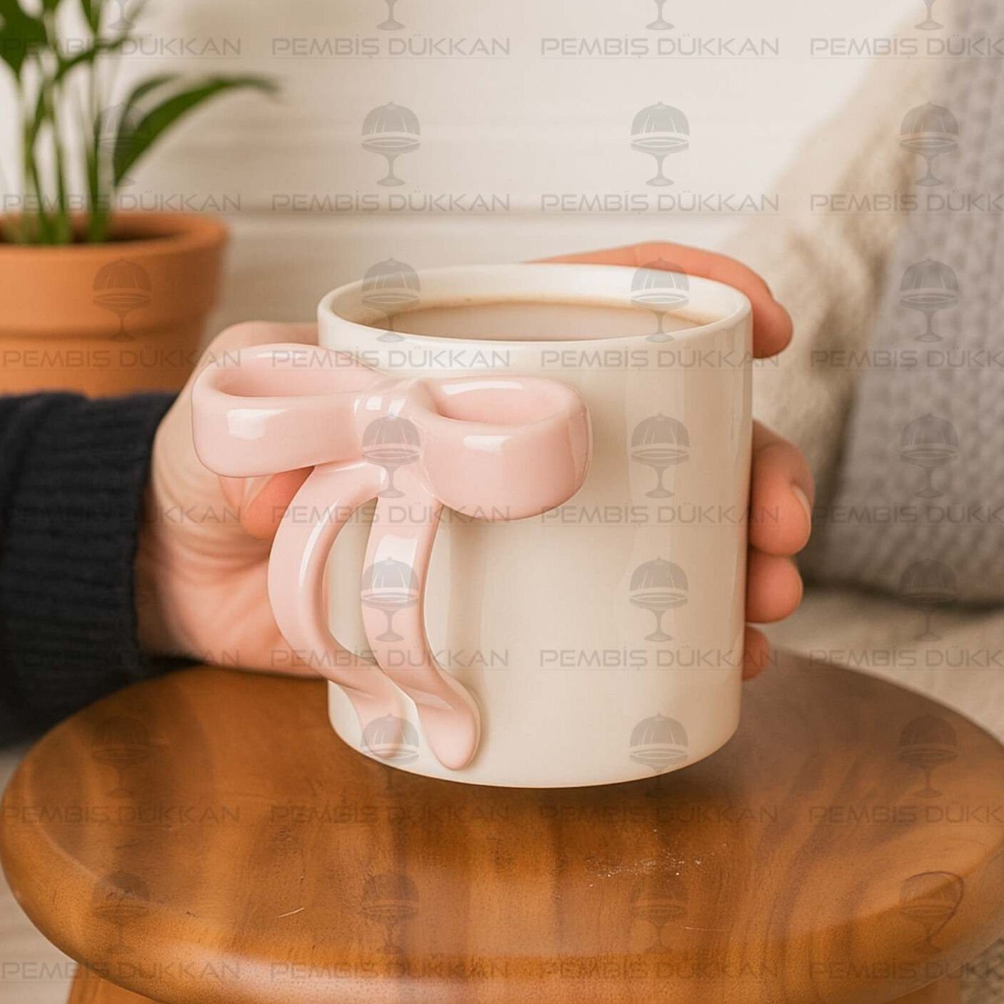 PORSELEN SEDEFLİ FİYONK KUPA 400ML (0372)