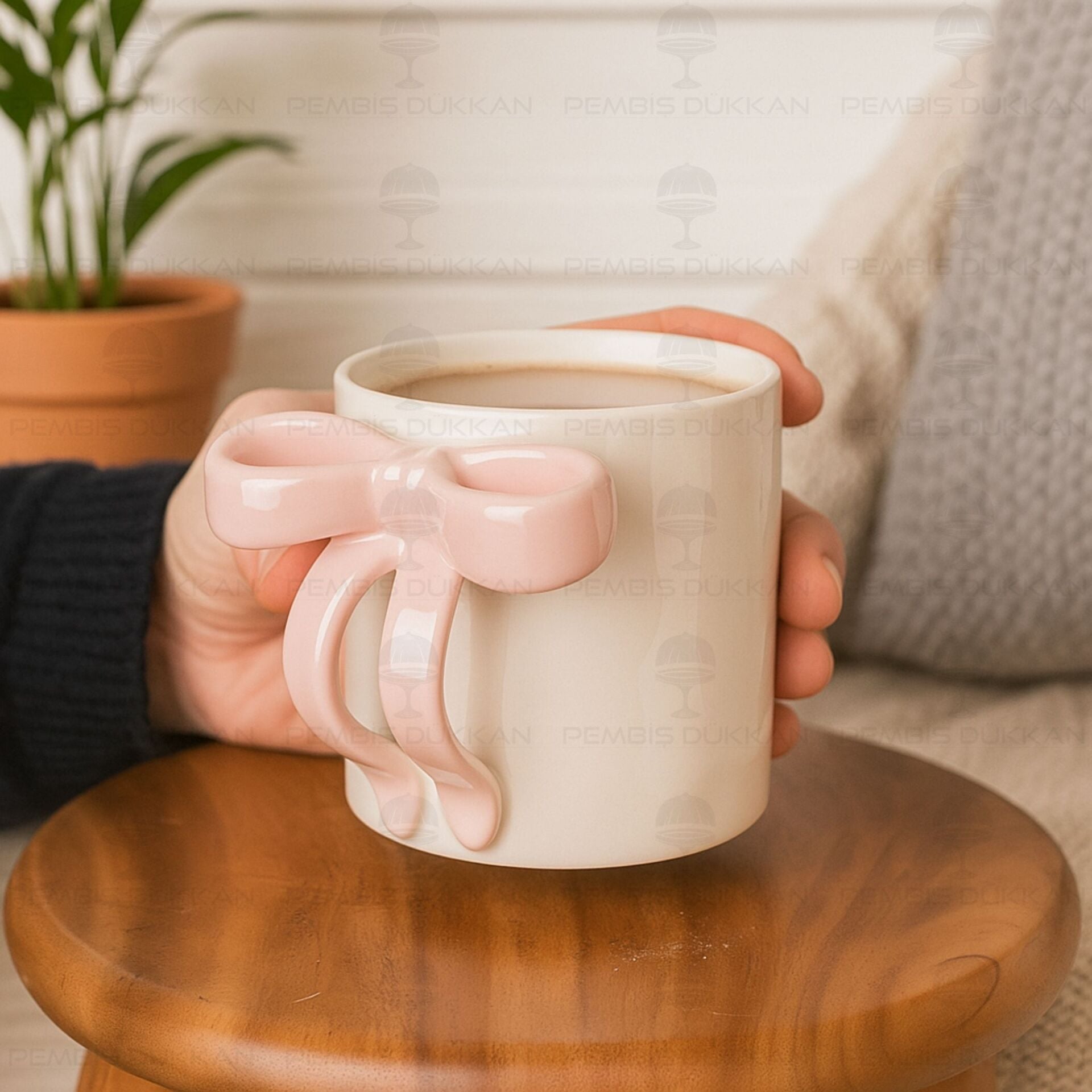 PORSELEN SEDEFLİ FİYONK KUPA 400ML (0372)