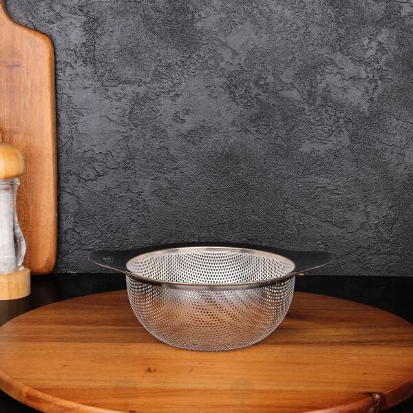 16CM ELVA YUVARLAK KULPLU, ÇELİK SÜZGEÇ (SZG434)