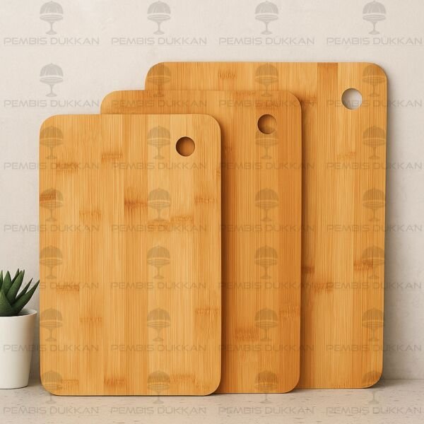 3LÜ DİKDÖRTGEN DÜZ BAMBU KESİM PANO  (376)