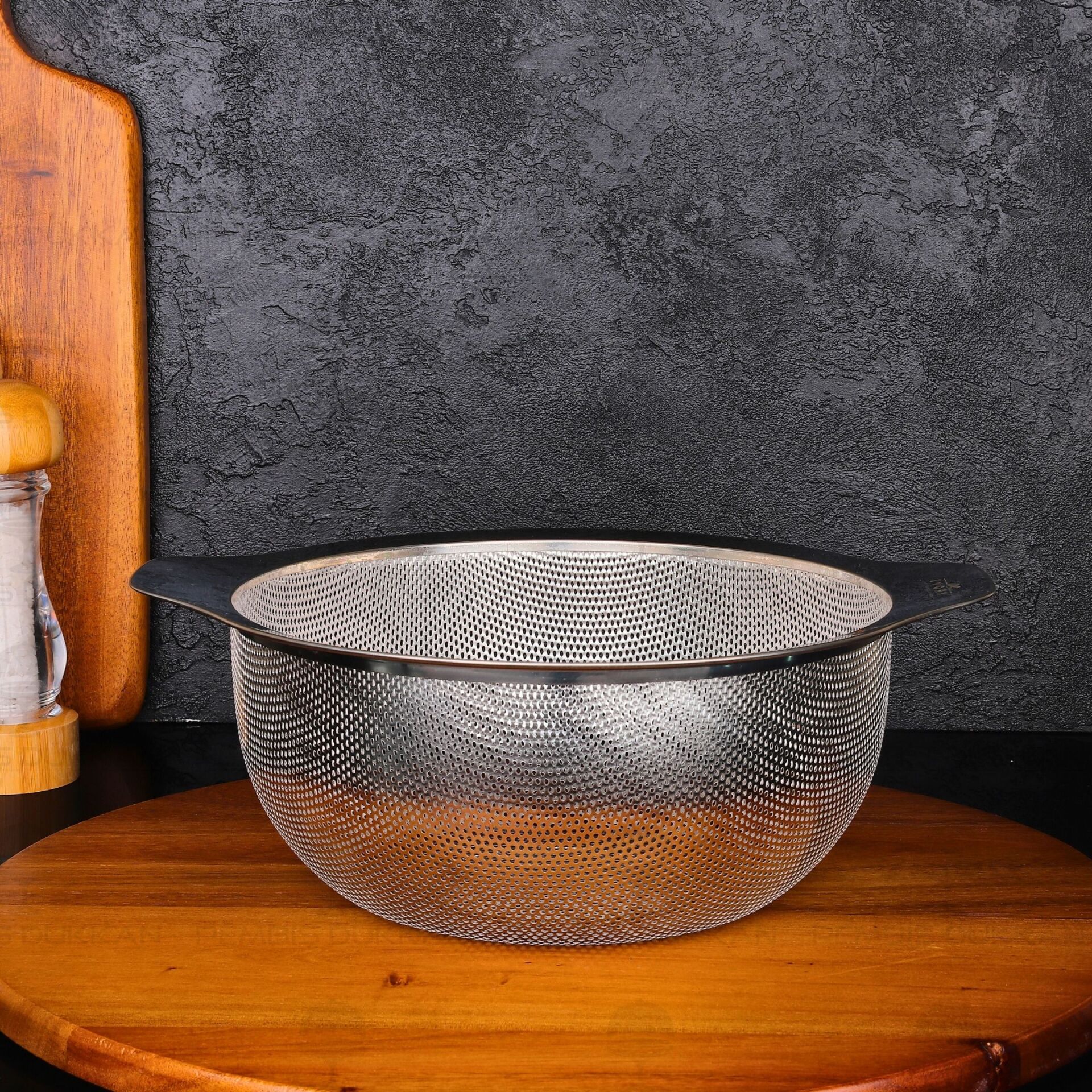 24CM ELVA YUVARLAK KULPLU, ÇELİK SÜZGEÇ (SZG436)