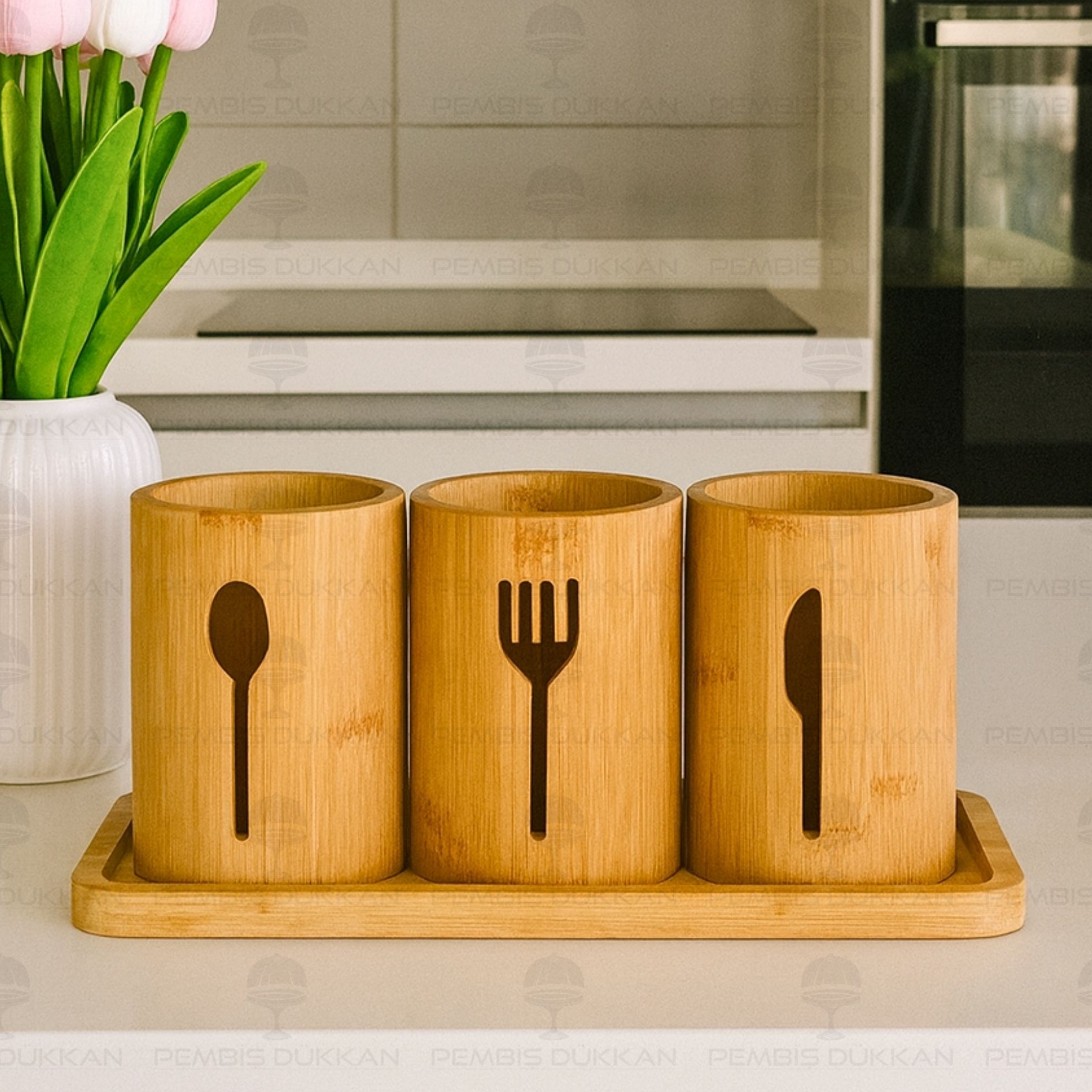 3LÜ BAMBU ÇATAL KAŞIK BIÇAKLIK SETİ (665)