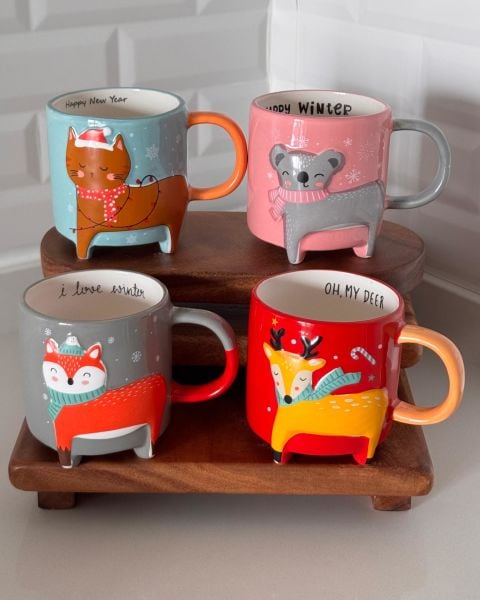 1 ADET THN 3D HAYVAN FİGÜRLÜ KUPA