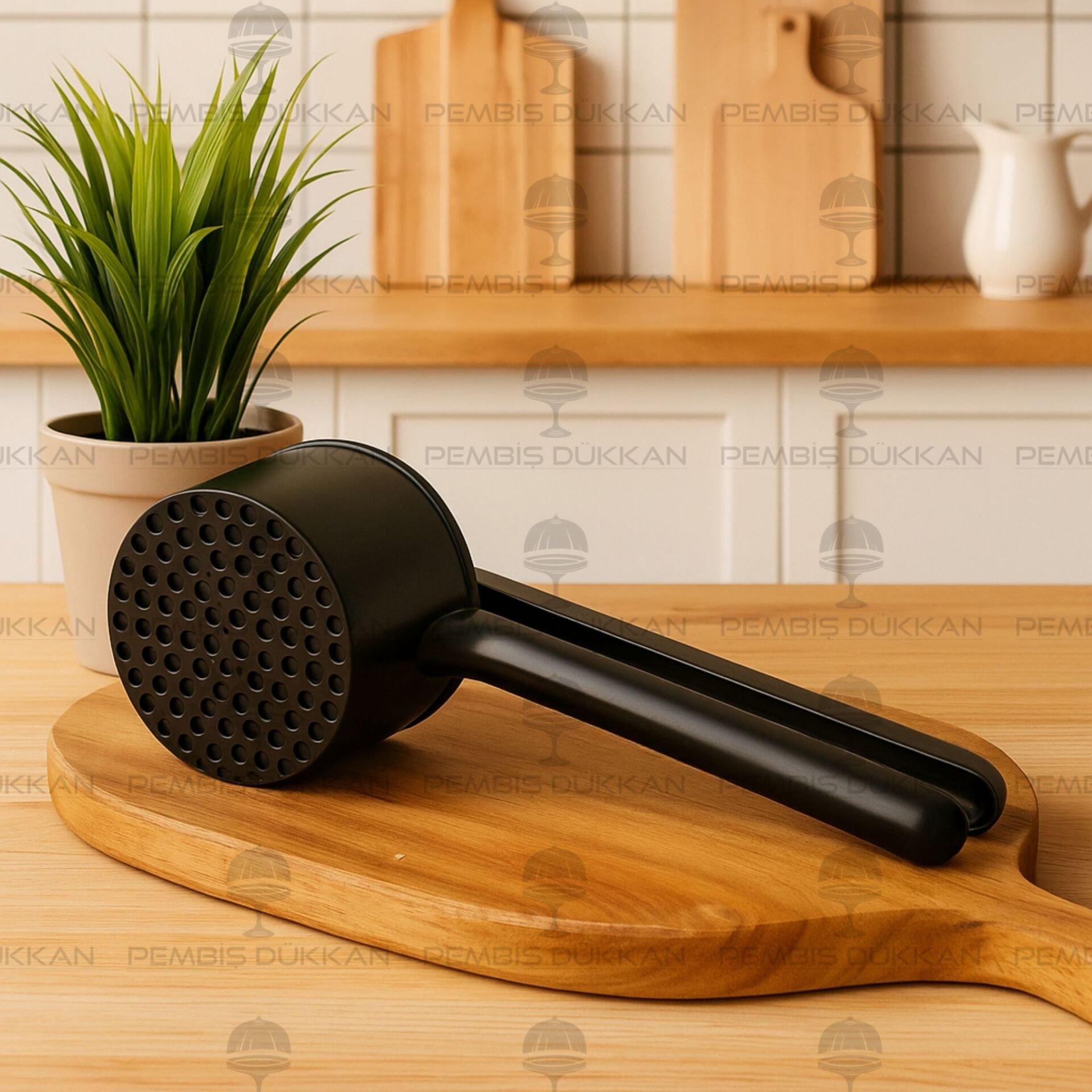 MAT SİYAH METAL PRO PATATES EZİCİ (TH76806)
