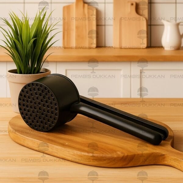 MAT SİYAH METAL PRO PATATES EZİCİ (TH76806)