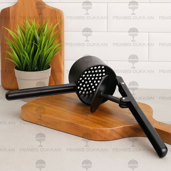 MAT SİYAH METAL PRO PATATES EZİCİ (TH76806)