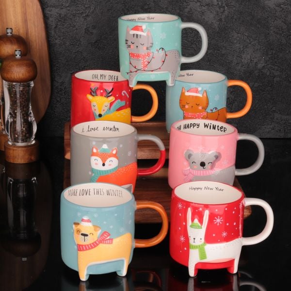 1 ADET THN 3D HAYVAN FİGÜRLÜ KUPA