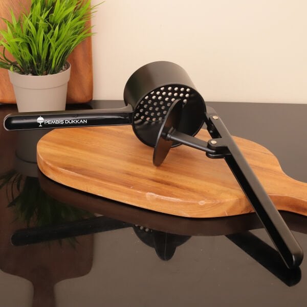 MAT SİYAH METAL PRO PATATES EZİCİ (TH76806)