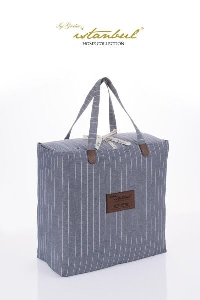 SOFT DREAMS TEK KİŞİLİK NATURAL YATAK ÖRTÜ SETİ - İNDİGO