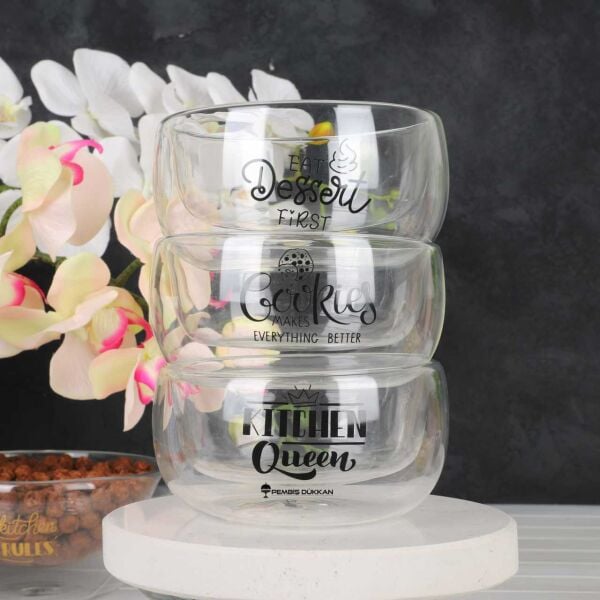 1 ADET ÇİFT CİDARLI PERO DÜZ KASE 300ML (13795)