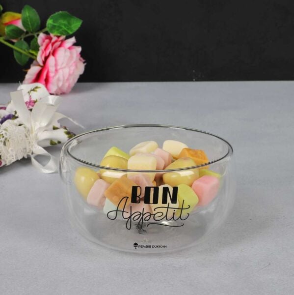 1 ADET ÇİFT CİDARLI PERO DÜZ KASE 300ML (13795)