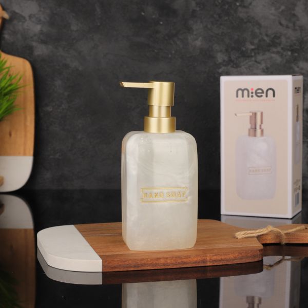 KREM SEDEFLİ DESEN, POLYRESİN SIVI SABUNLUK (56813)