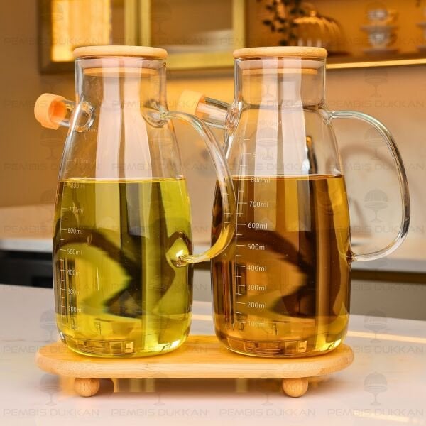 BAMBU ALTLIKLI, 2Lİ MİLO BAMBU YAĞDANLIK SET (1113 + 1526)