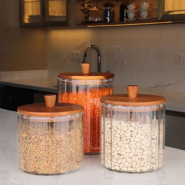 3LÜ ÇİZGİLİ VERONA ERZAK KAVANOZ SET (BOR0117-0118-0119)