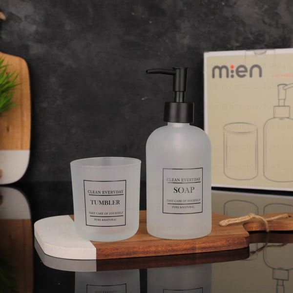 2Lİ BUZLU CAM, BANYO SABUNLUK SET (2123)