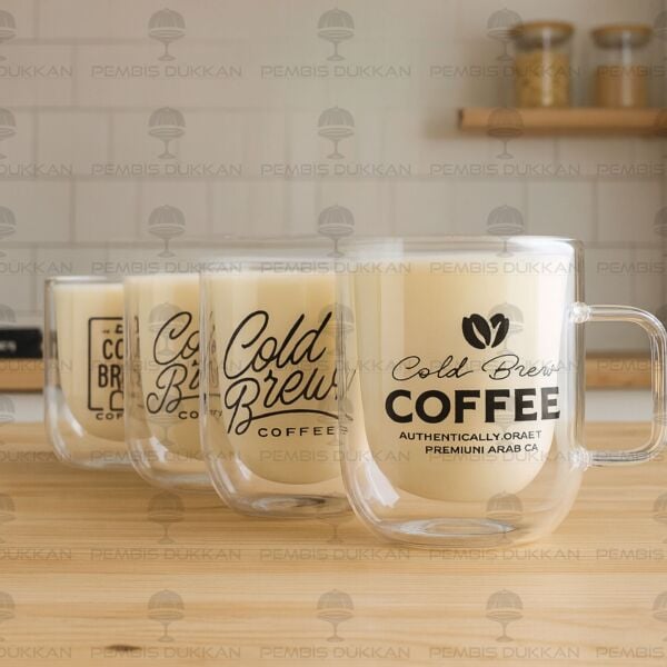 1 ADET ÇİFT CİDARLI, COLD BREW COFFEE KUPA 225ML (13781)