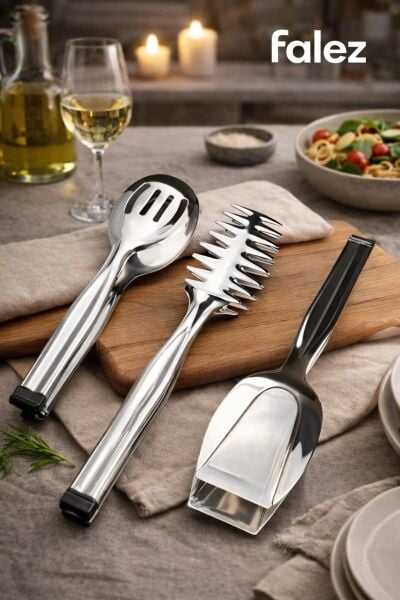 BELLA 3 PARÇA ÇELİK MAŞA SETİ