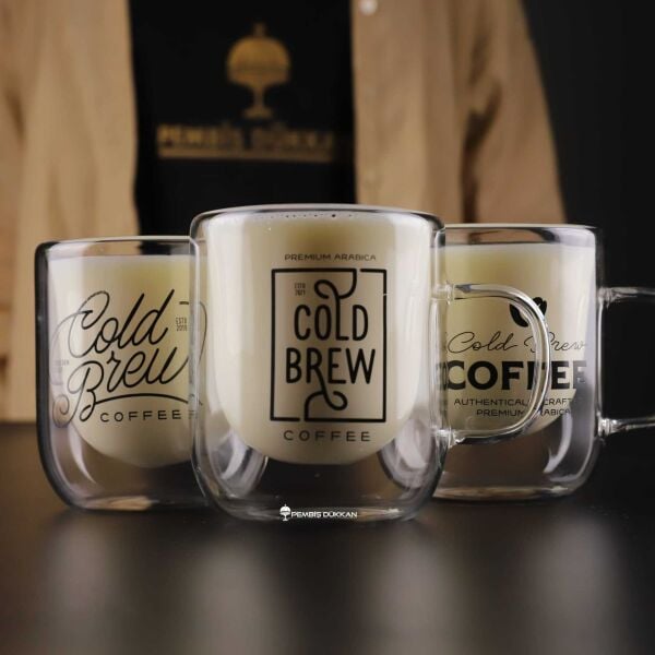 1 ADET ÇİFT CİDARLI, COLD BREW COFFEE KUPA 225ML (13781)