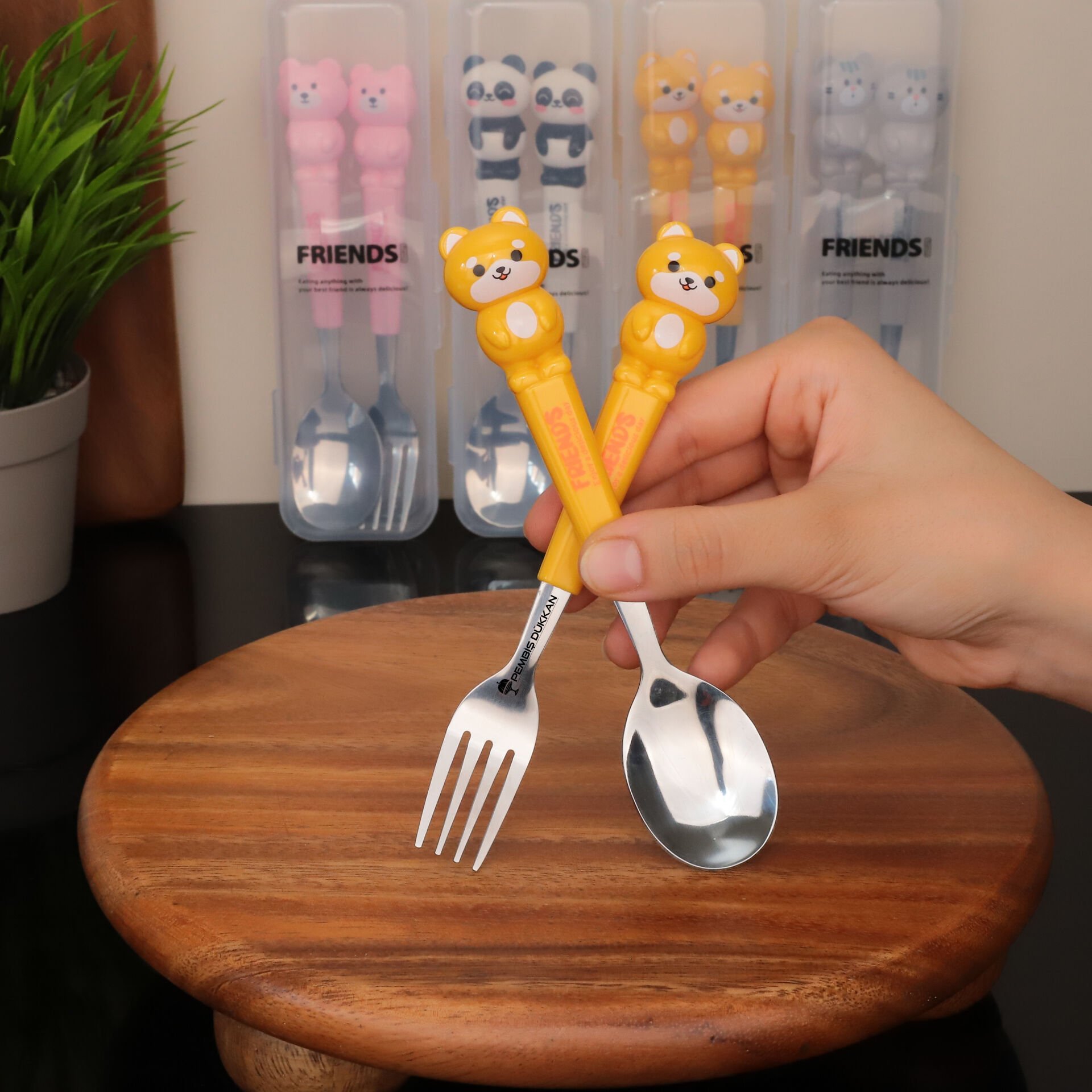 2Lİ ÇOCUK ÇATAL-KAŞIK SET SARI (76781)