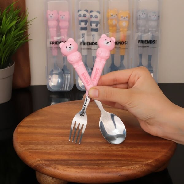 2Lİ ÇOCUK ÇATAL-KAŞIK SET PEMBE (76781)